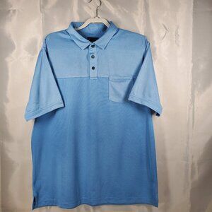 Jack Nicklaus Luxtouch Lightweight Golf Polo Shirt 1 Pocket Light Blue Men Sz XL